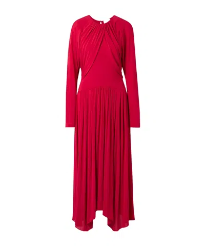 Isabel Marant Galina Asymmetric Gathered Draped Stretch-jersey Dress In Multi