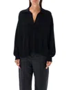 Isabel Marant Women's Galix V-neck Polo T-shirt In Black