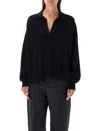 Isabel Marant Women's Galix V-neck Polo T-shirt In Black