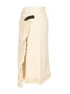 Isabel Marant Galla Asymmetric Cotton And Linen-blend Midi Wrap Skirt In Neutral