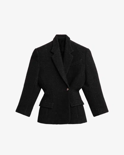 Isabel Marant Gallie Double-breasted Coat In Black