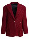 Isabel Marant Textured Fabric Coat Featuring Buttoned Cuffs In Red