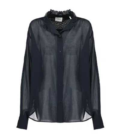 Isabel Marant Gamble Ruffled Shirt In Black