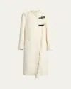 Isabel Marant Gameia Long Fringe-trim Linen Coat In Sand