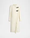 Isabel Marant Gameia Long Fringe-trim Linen Coat In White