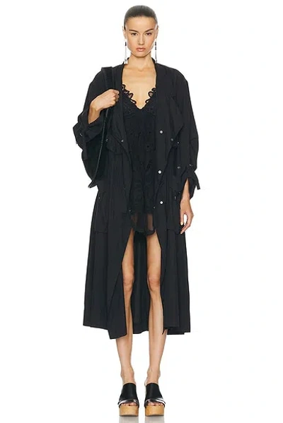 Isabel Marant Garance Coat In Faded Black