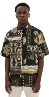 Isabel Marant Garlonn Printed Cotton-poplin Shirt In Black / Ochre