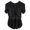 Isabel Marant Gathered Blouse In Black Silk In Black