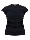Isabel Marant Gathered-detail Cotton T-shirt In Black