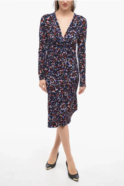 Isabel Marant Gathered Maxi Dress With Floral Print In Multi