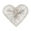 Isabel Marant Heart Shaped Wire Design Brooch In Metallic
