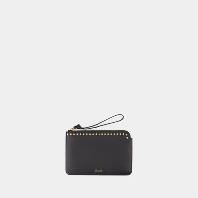 Isabel Marant Gd Flat Pouch In Black