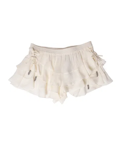 Isabel Marant Geisa Silk-chiffon Mini Skirt In White