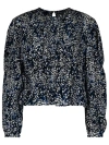 Isabel Marant 'gelina' Blue Silk Blend Blouse In Blue