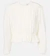 Isabel Marant Pleated Design Blouse With Keyhole In White