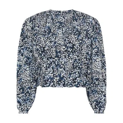 Isabel Marant Gelina Long Sleeved Top In Blue