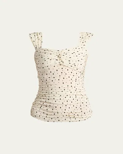 Isabel Marant Gemina Ruched Sleeveless Top In Multi