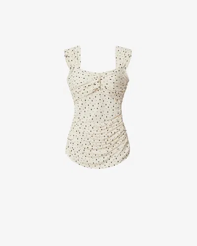 Isabel Marant Gemina Ruched Sleeveless Top In Multi