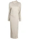 Isabel Marant Gemmy Asymmetric Maxi Dress In Neutrals