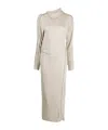 Isabel Marant Gemmy Asymmetric Maxi Dress In Nude