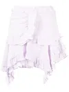 Isabel Marant Geneva Ruffled Mini Skirt In Viola