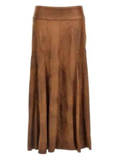 Isabel Marant Genevi Skirt In Braun