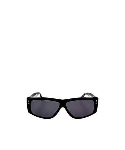 Isabel Marant Geometric Frame Sunglasses In Black