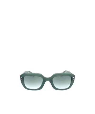 Isabel Marant Geometric Frame Sunglasses In Burgundy