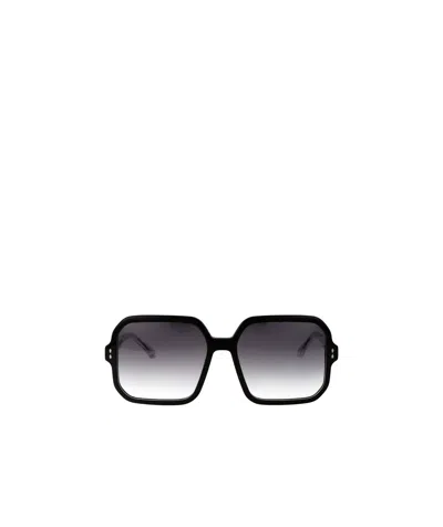 Isabel Marant Geometric Frame Sunglasses In Black