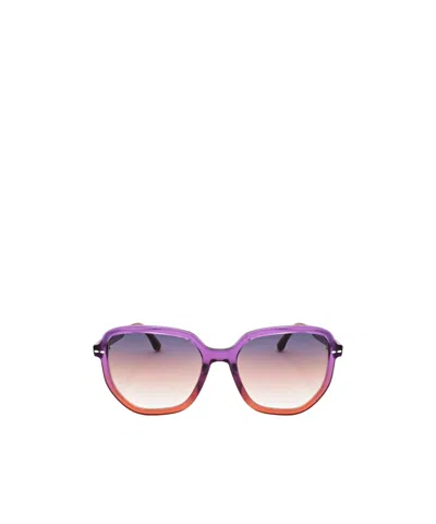 Isabel Marant Geometric Frame Sunglasses In Purple