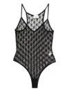 Isabel Marant Geometric-pattern Lace Bodysuit In Black