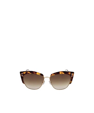 Isabel Marant Geometric Sunglasses In Brown