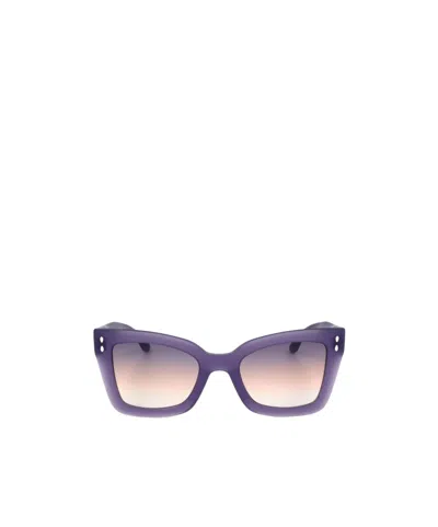 Isabel Marant Geometric Sunglasses In Purple