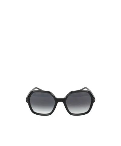 Isabel Marant Geometric Sunglasses In Black