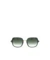 Isabel Marant Geometric Sunglasses In Green