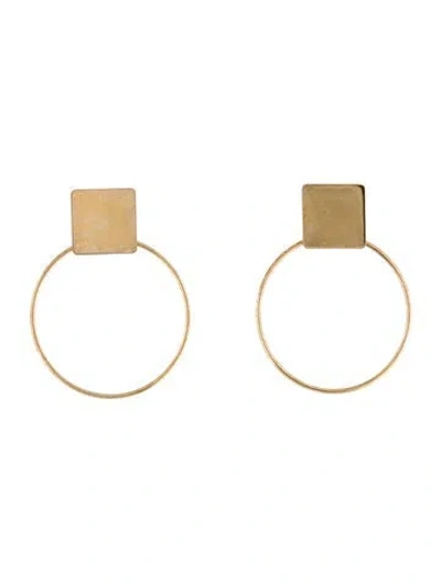 Pre-owned Isabel Marant Geometrical Drop Hoop Earrings In Multi
