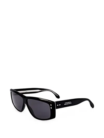 Isabel Marant Geometric-frame Sunglasses In Black