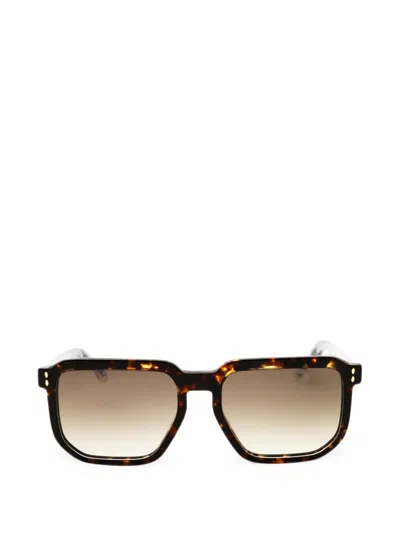 Isabel Marant Geometric-frame Sunglasses In Brown