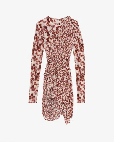 Isabel Marant Georgia Dress In Burgundy