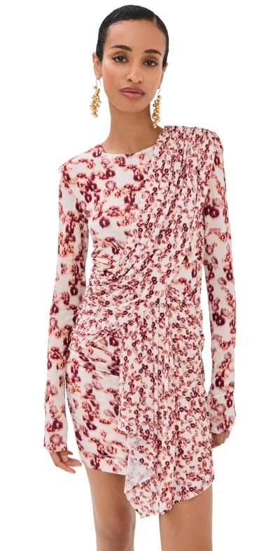 ISABEL MARANT GEORGIA MINI DRESS GARNET