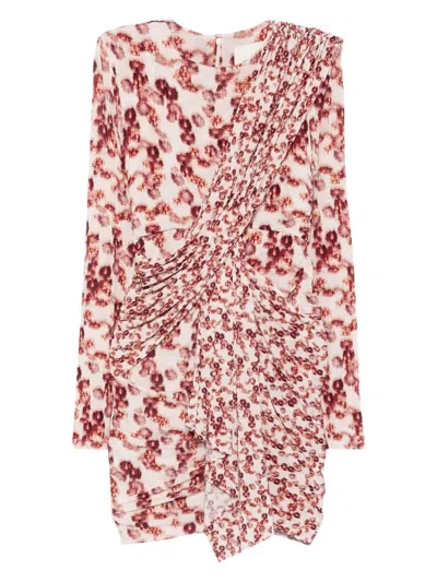 Isabel Marant Georgia Printed Mini Dress In Pink