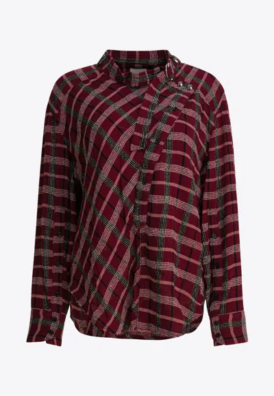 Isabel Marant Gerla Long-sleeved Blouse In Burgundy