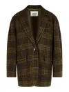 Isabel Marant Gesina Khaki Virgin Wool Blazer In Brown