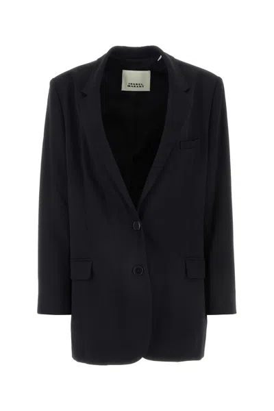ISABEL MARANT ISABEL MARANT BLACK STRETCH POLYESTER BLEND OCEANY BLAZER
