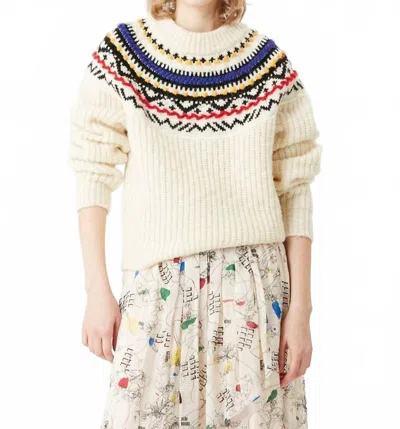 Isabel Marant Gil Jacquard Wool Sweater In Cream In White