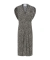 Isabel Marant Gilya V-neck Ruched Midi Dress In Black