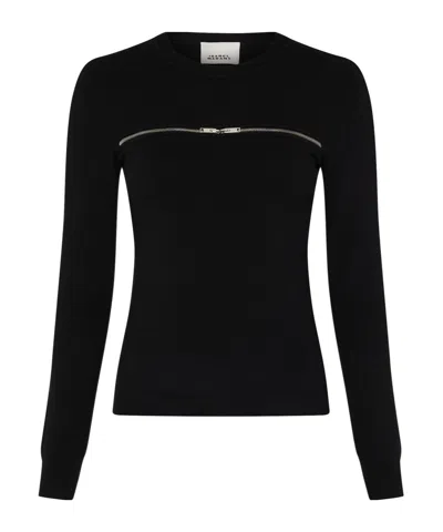 Isabel Marant Gio Round-neck Sweater In Black