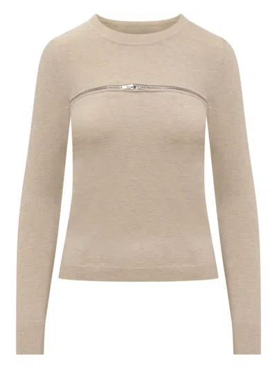 Isabel Marant Gio Pullover Mit Reissverschluss In Brown
