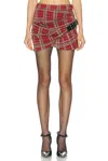Isabel Marant Womens Red Gisen Plaid-pattern Cotton Mini Skirt In Red