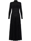 Isabel Marant Gisole Pointelle Turtleneck Maxi Dress In Black